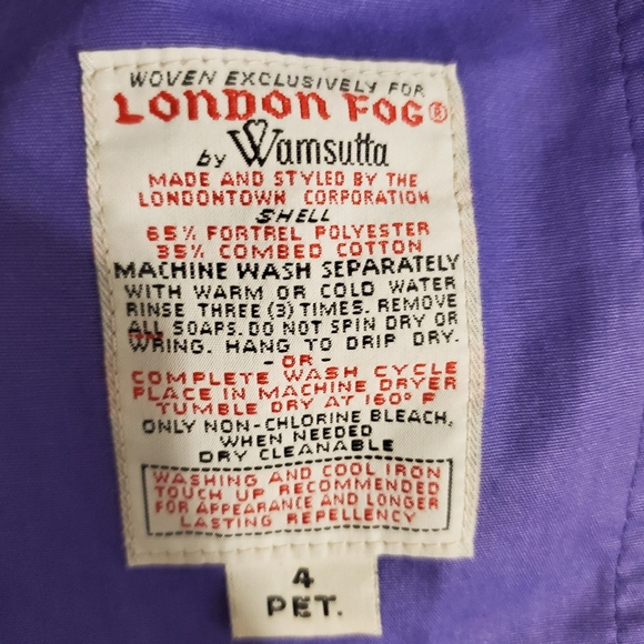 Funky Vintage London Fog Raincoat - 4P/Small - Picture 11 of 11